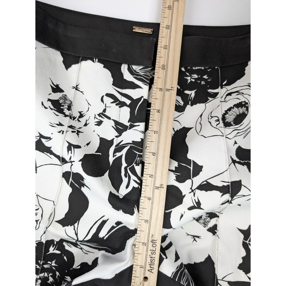 Adam Lippes Black White Floral Cigarette Pants Denim Size US 8 - Picture 13 of 14